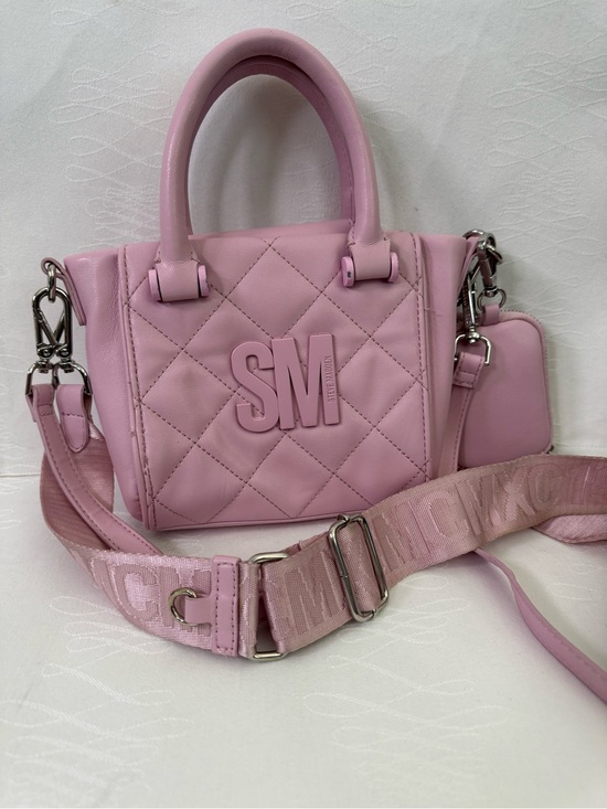 Steve Madden Handbags - Steve Madden Pink Quilted Mini Tote Crossbody Bag w Pouch
